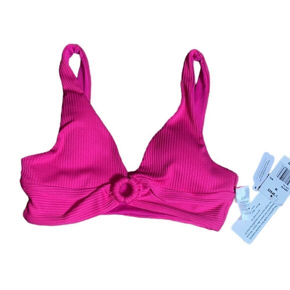 L space fisher bikini top bougainvillea medium new textured O ring - Picture 4 of 9